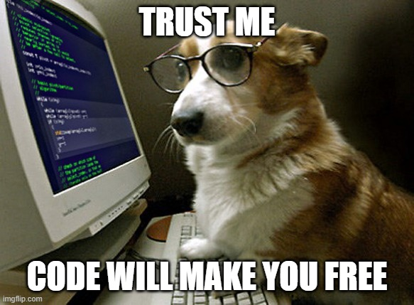 Trust me, code will make you free