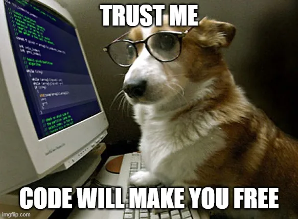 Trust me, code will make you free