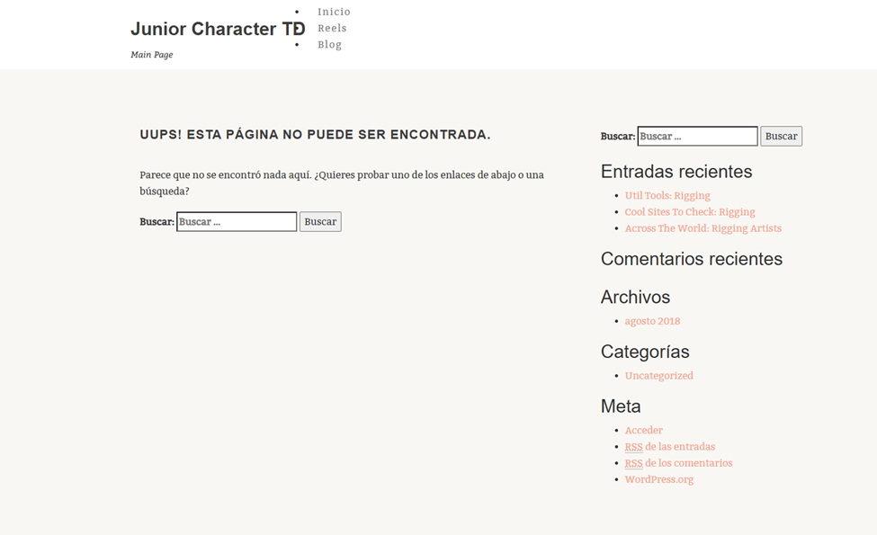 Version 1, the original WordPress site